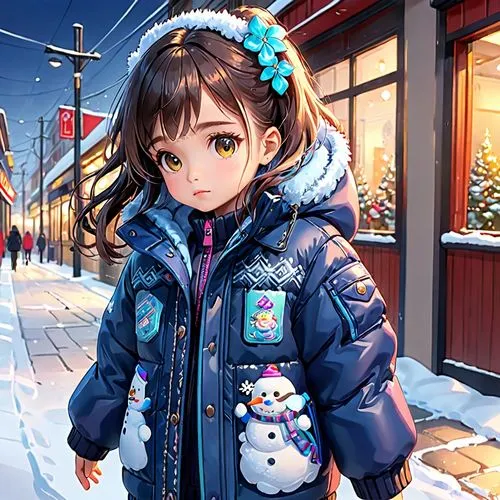 winter background,winter clothes,snowsuit,mei,winter clothing,christmas snowy background,Anime,Anime,General