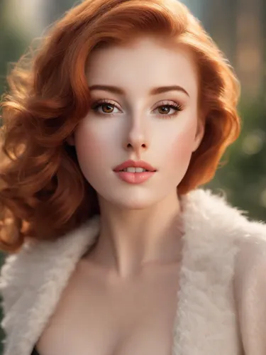 redhead doll,redheads,redhead,ginger rodgers,redheaded,realdoll,red-haired,japanese ginger,ginger,red head,romantic portrait,fur coat,young woman,redhair,female model,female beauty,natural cosmetic,fantasy portrait,vintage woman,red ginger