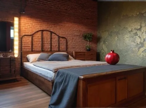 превратить стертую часть в красивый шкафчик,the large bed has an apple on top of it,headboards,headboard,bedroom,sleeping room,guest room,guestroom