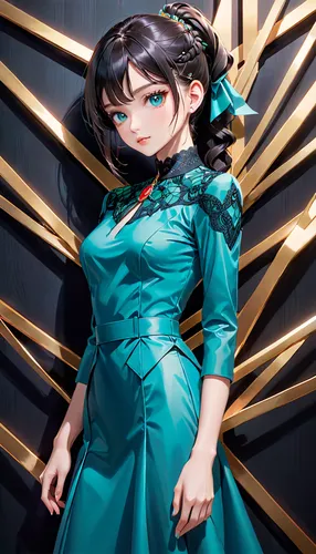 emerald,euphonium,chainlink,diamond background,cyan,teal,teal blue asia,fantasia,goddess of justice,metal gate,portrait background,kotobukiya,cg artwork,nico,hanbok,hatsune miku,teal digital background,turquoise,diamond,diamond wallpaper,Anime,Anime,General