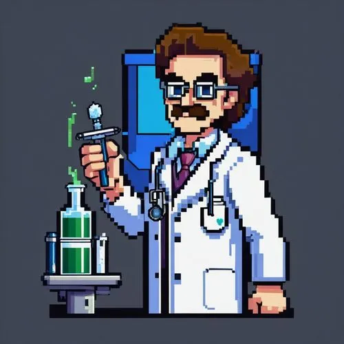 cartoon doctor,reanimator,medicine icon,microbiologist,biologist,doctor,scientist,doctorandus,biosamples icon,microscopist,toxicologist,doktor,pixel art,pharmacologist,physician,bioengineer,pharmacist,theoretician physician,dispensing,biochemist