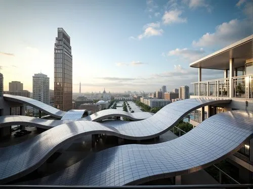 futuristic architecture,futuristic art museum,shenzen,songdo,arcology,skyscapers,pudong,difc,hadid,shenzhen,morphosis,tianjin,roof landscape,interlace,skywalks,heatherwick,hudson yards,capitaland,undershaft,libeskind