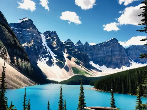 lake moraine,moraine lake,canadian rockies,landscape background,maligne lake,moraine,mountain landscape,mountainous landscape,banff national park,mountain scene,lake louise,peyto lake,glacial lake,mountain range,bow lake,cascade mountain,background view nature,mountains,alberta,emerald lake,Illustration,Children,Children 06