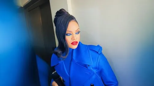 Rihanna with blue coat,royal blue,fashion doll,somali,cobalt blue,fashion shoot,blue background,mean bluish,coat color,dita,mystique,electric blue,fashion dolls,bluish,model doll,blue,majorelle blue,s