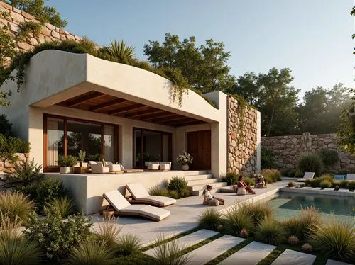 landscape design sydney,pool house,holiday villa,landscaped,beautiful home,3d rendering,landscape designers sydney,dunes house,masseria,amanresorts,render,roof landscape,outdoor furniture,xeriscaping,summer house,dreamhouse,home landscape,palm springs,renders,luxury property