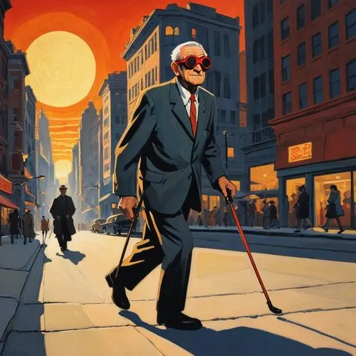 schuitema,schuiten,salaryman,moebius,walking man,colescott,Illustration,American Style,American Style 09