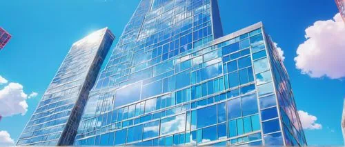 skyscraping,sky apartment,glass building,skycraper,aquarion,aniplex,glass wall,glass facade,glass facades,jewelpet,skyscraper,windows,windows 7,glass blocks,sky city,bluesky,shinbo,cloudstreet,supertall,instrumentality,Illustration,Japanese style,Japanese Style 02