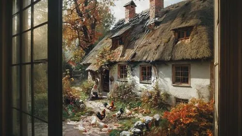 country cottage,winter window,miniature house,autumn decoration,thatched cottage,cottages,cottage,wooden windows,autochrome,wood window,autumn idyll,seasonal autumn decoration,witch's house,ightham,the window,old windows,autumn decor,old window,cotswolds,quaint