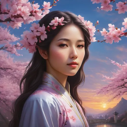 japanese sakura background,sakura blossom,the cherry blossoms,plum blossoms,plum blossom,cherry blossoms,sakura background,sakura,mulan,jasmine blossom,cherry blossom,hanbok,apricot blossom,oriental princess,sakura blossoms,world digital painting,fantasy portrait,sakura flower,cherry blossom japanese,spring blossom,Conceptual Art,Fantasy,Fantasy 28