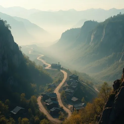 valley of death,the valley of the,mountain village,mountain road,mountain pass,valley,mountainous landscape,couloumbis,mountain highway,mountain valley,mountain valleys,mountain settlement,steep mountain pass,tianchi,danube gorge,winding roads,mountain landscape,wudang,winding road,huangshan,Photography,General,Realistic