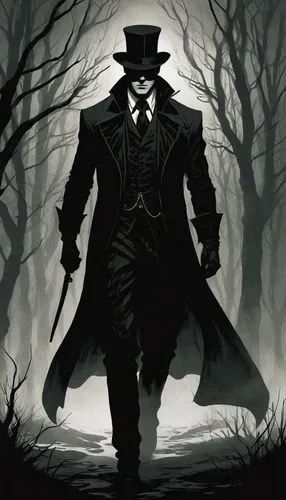 shadowmen,guy fawkes,shadowman,highwayman,slender,bram stoker,villainous,witchfinder,baskerville,darkwing,rorschach,deadman,skulduggery,deadlands,darkman,baskervilles,alatriste,zorro,alucard,ringleader,Illustration,Black and White,Black and White 02