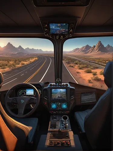 the vehicle interior,volkswagen crafter,volvo xc90,ford expedition,ford transit,open road,gmc motorhome,car interior,mercedes interior,land rover discovery,automotive navigation system,ufo interior,ford f-550,autonomous driving,mercedes-benz g-class,truck driver,ford excursion,lincoln aviator,mercedes-benz sprinter,ford f-650,Illustration,Realistic Fantasy,Realistic Fantasy 28