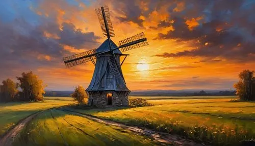 windmill,dutch windmill,wind mill,molen,the windmills,old windmill,windmills,historic windmill,dutch landscape,wind mills,moulin,windpump,holland,rural landscape,quixote,pittura,netherland,the netherlands,windmill gard,farm landscape,Conceptual Art,Oil color,Oil Color 22