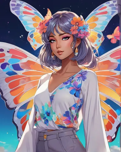 vanessa (butterfly),butterfly background,flower fairy,limenitis camilla,butterfly floral,butterflies,butterfly,sky butterfly,moths and butterflies,hesperia (butterfly),butterfly lilac,julia butterfly,rainbow butterflies,butterfly vector,cupido (butterfly),ulysses butterfly,aurora butterfly,c butterfly,monarch,butterfly day,Illustration,Realistic Fantasy,Realistic Fantasy 20