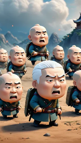 scandia gnomes,gnomes,dwarves,dwarfs,xing yi quan,canarian wrinkly potatoes,storm troops,wrinkled potatoes,clones,character animation,the army,shaolin kung fu,a flock of sheep,babi panggang,khlui,kompyang,mundi,angry man,flock of sheep,goki,Unique,3D,3D Character