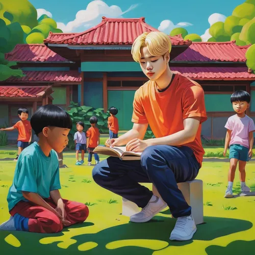 child is sitting,tao,game illustration,child in park,ten,kids illustration,ken,chen,tan chen chen,children's background,children learning,primary school student,children studying,gyeonggi do,anime cartoon,children drawing,白斩鸡,chinese background,baozi,baseball coach,Art,Artistic Painting,Artistic Painting 34