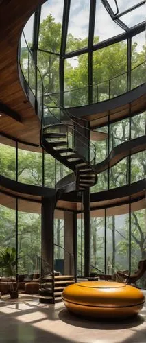 sky space concept,atriums,glass roof,cochere,futuristic architecture,sky apartment,ecosphere,3d rendering,biospheres,arcology,solar cell base,modern office,interior modern design,cubic house,sunroom,atrium,modern living room,structural glass,ufo interior,glass wall,Illustration,Retro,Retro 14