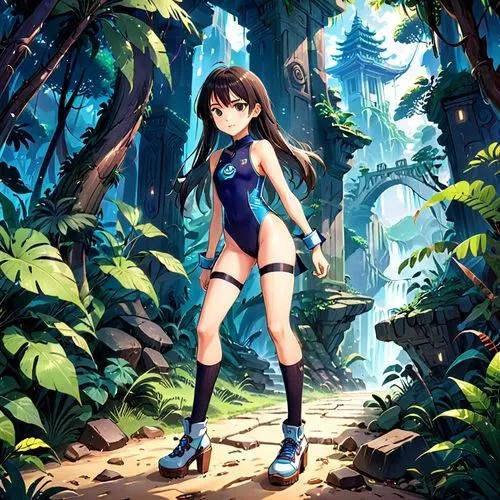 amagi,taiga,suzumiya,forest background,in the forest,shakugan,akko,mai,kayano,revy,iori,forest walk,tifa,kasumi,azusa,minako,uzuki,forest floor,nowa,inoa,Anime,Anime,Realistic