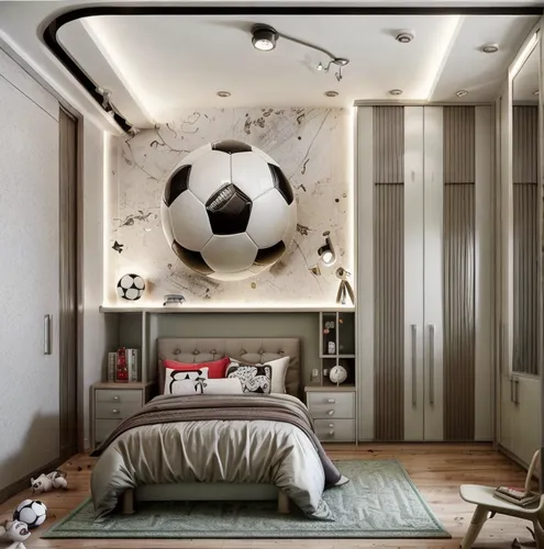 sleeping room,modern room,interior decoration,ceiling fixture,ceiling-fan,ceiling lamp,children's bedroom,kids room,boy's room picture,great room,loft,stucco ceiling,ceiling light,room divider,wall & 