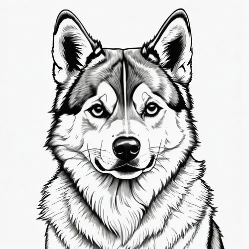 balto,dog line art,aleu,malamute,canidae,graywolf,Illustration,Black and White,Black and White 17