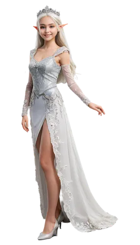 white rose snow queen,elf,the snow queen,suit of the snow maiden,elsa,male elf,3d figure,violet head elf,elven,fae,ice queen,elves,elf on a shelf,fairy tale character,ice princess,fantasy woman,frozen,3d model,faerie,rosa 'the fairy,Illustration,Japanese style,Japanese Style 05