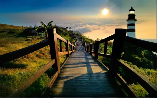 wooden bridge,landscape background,walkway,pathway,the mystical path,wooden pier,hiking path,the road to the sea,wooden path,landscape photography,lighthouse,the path,online path travel,winding steps,boardwalk,golden bridge,fishing pier,background view nature,scenic bridge,landscapes beautiful