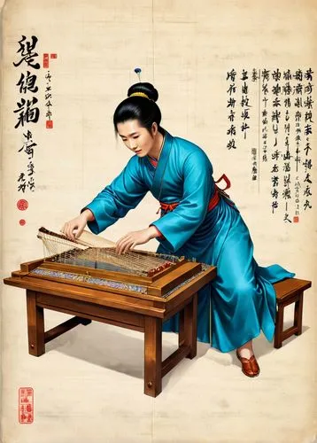 hammered dulcimer,qi-gong,carom billiards,dulcimer,oriental painting,yi sun sin,woodblock printing,xing yi quan,cimbalom,traditional chinese musical instruments,cool woodblock images,woman playing,qi gong,chinese art,taijiquan,haidong gumdo,junshan yinzhen,tieguanyin,traditional korean musical instruments,woodblock prints,Unique,Design,Blueprint