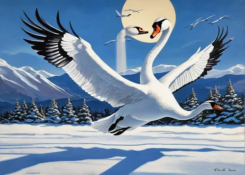 snow goose,arctic birds,trumpeter swans,antarctic bird,canadian swans,white eagle,magpie lark,doves of peace,dove of peace,trumpet of the swan,snow owl,screaming bird,glory of the snow,snow scene,olaf,gull,swans,freestyle skiing,larus,whooping crane,Conceptual Art,Sci-Fi,Sci-Fi 06