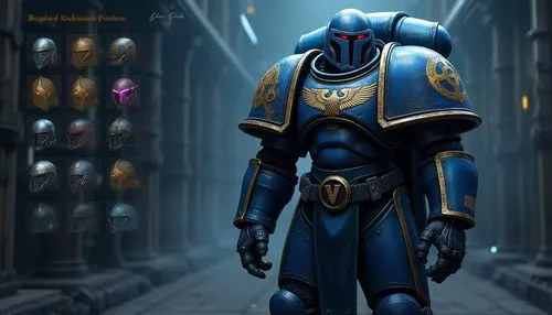 dark blue and gold,knight armor,paladin,kondos,magistrate,shajarian,zargari,mahavatar,zador,protoss,sekaric,sotha,warden,songhai,malekith,uther,kadala,paladar,telos,anubis