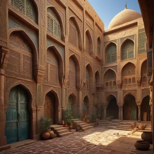 theed,riad,inside courtyard,courtyards,courtyard,casbah,madrassah,caravansary,caravanserais,madrasa,caravanserai,islamic architectural,kashan,kasbah,souks,ibn tulun,souq,bazars,la kasbah,mosques,Illustration,Realistic Fantasy,Realistic Fantasy 28