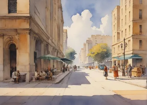 watercolor paris,watercolor paris shops,watercolor paris balcony,valletta,avignon,parisian,arles,watercolor shops,haussman,montpellier,sorescu,noto,nestruev,watercolourist,frangoulis,naxxar,tarxien,watercolor cafe,siracusa,street scene,Illustration,Paper based,Paper Based 23