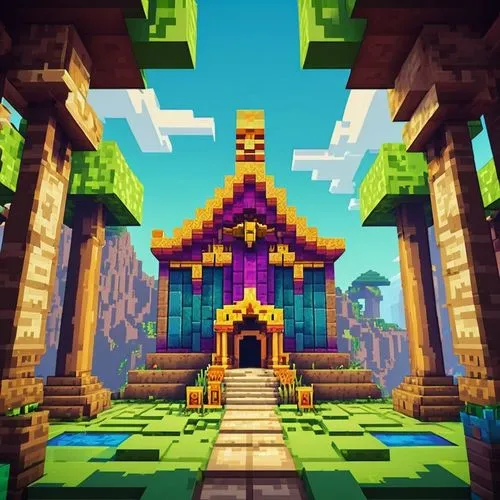 fez,skylands,bird kingdom,monastery,voxel,temple,gold castle,sanctum,eriador,azteca,realm,mausoleum ruins,magorium,platforming,fairy village,aztecas,ancient city,ancient house,mushroom island,ziggurat