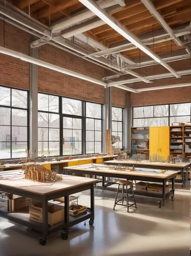 workbenches,desks,schoolrooms,vandercook,cabinetmakers,classrooms,laboratories,industrial design,school design,workrooms,woodshop,schoolroom,classroom,sewing factory,collaboratory,cabinetmaking,art academy,bookbinders,graphic design studio,metalworks,Illustration,Retro,Retro 17