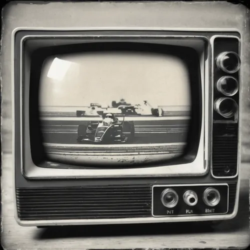 formula 1 8-bit game run on old soviet black and white TV,retro television,analog television,vintage background,television program,television,retro frame,watch tv,retro background,tv,television set,mo