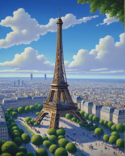 paris,french digital background,eiffel,eifel,the eiffel tower,eiffel tower,trocadero,champ de mars,france,french building,arc de triomphe,eiffel tower french,vive la france,metropolis,city view,bonjour bongu,cityscape,paris cafe,paris clip art,balcon de europa,Illustration,Realistic Fantasy,Realistic Fantasy 26