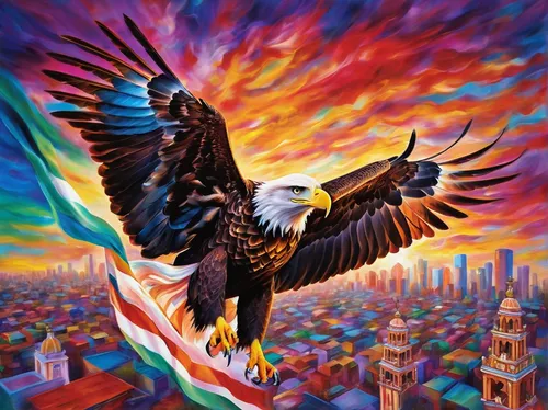 eagles,eagle illustration,perico,eagle,african eagle,aztec gull,marvel of peru,mexico,eagle drawing,stadium falcon,birds of prey-night,eagle eastern,phoenix,american bald eagle,mexico city,flag day (usa),bald eagle,freedom,mongolian eagle,cd cover,Illustration,Realistic Fantasy,Realistic Fantasy 37