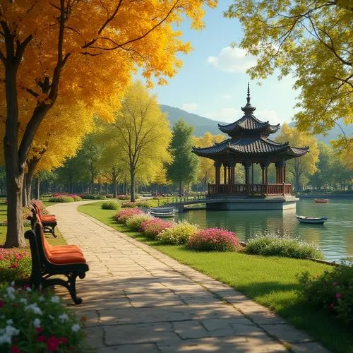 autumn park,autumn scenery,west lake,landscape background,autumn in the park,autumn background,summer palace,autumn landscape,world digital painting,jinhae,daecheong lake,one autumn afternoon,chinar,autumn day,hangzhou,walk in a park,autumn idyll,park lake,golden pavilion,the autumn,Photography,General,Realistic