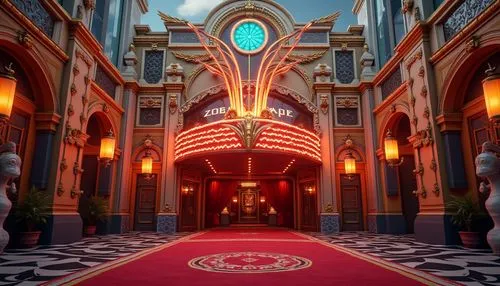 emporium,venetian hotel,3d render,hall of the fallen,hallway,corridor,entrance hall,corridors,theed,art deco,dragon palace hotel,caesars palace,entranceway,usj,hall of nations,entranceways,capitol,ballroom,europe palace,3d rendered,Photography,General,Realistic