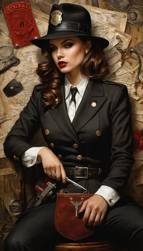 policewoman,woman fire fighter,stewardess,naval officer,steampunk,military officer,flight attendant,fire marshal,inspector,police uniforms,brown sailor,officer,police officer,pin ups,fire fighter,black hat,carabinieri,postman,traffic cop,peaked cap,Illustration,Realistic Fantasy,Realistic Fantasy 10