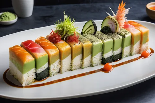 Savor a modern fusion Japanese meal at a trendy cafe with sushi burritos, matcha latte, and matcha cheesecake.,sushi boat,sushi roll images,sushi plate,sushi art,salmon roll,california roll,sushi roll