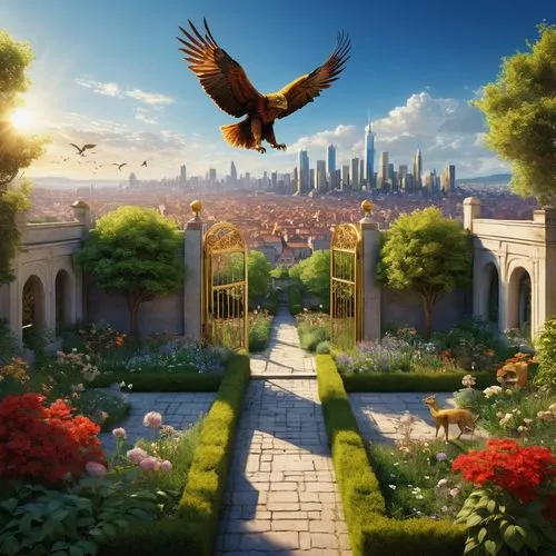 bird kingdom,bird bird kingdom,owl background,kazooie,fantasy picture,rowlett,world digital painting,kinkade,owl nature,cartoon video game background,ecotopia,eagle eastern,seregil,fantasy city,dandelion hall,fantasy landscape,flower and bird illustration,beautiful wallpaper,full hd wallpaper,eagle illustration,Conceptual Art,Fantasy,Fantasy 11