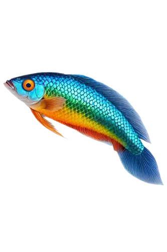 Colorful fish, tropical aquarium, shiny scales, vibrant fins, detailed eyes, swimming pose, coral reef background, soft focus, warm lighting, shallow depth of field, 3/4 composition, realistic texture