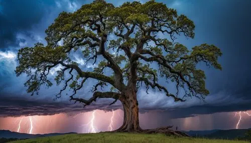 isolated tree,lightning storm,magic tree,thunderstorm,lightning strike,lone tree,a thunderstorm cell,nature's wrath,oak tree,damaged tree,lightening,thundercloud,celtic tree,lightning,upward tree position,broken tree,a tree,tree and roots,burning tree trunk,tree of life,Photography,General,Realistic