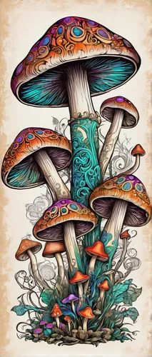 mushroom landscape,agaric,psychedelic art,mushrooms,mushroom type,cubensis,blue mushroom,tree mushroom,toadstools,medicinal mushroom,fungal science,mushroom island,forest mushrooms,forest mushroom,umbrella mushrooms,fungi,mushrooming,fly agaric,hallucinogenic,mushroom,Illustration,Black and White,Black and White 03