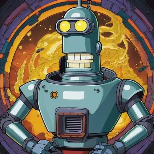 bender,robot icon,bot icon,automator,robotham,eupator,hotbot,roboto,tetsujin,robotron,roboticist,bot,robotlike,robotman,robonaut,lambot,positronic,robota,positronium,minibot,Illustration,Japanese style,Japanese Style 05