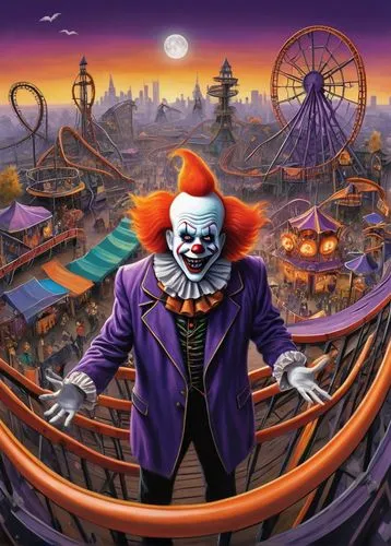 westonzoyland,cirkus,amusement park,luna park,horrorland,marionville,Illustration,Children,Children 03