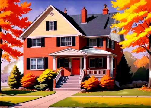 house painting,houses clipart,fall landscape,home landscape,townhome,haddonfield,cottage,burchfield,autumn decoration,house drawing,new england style house,fall foliage,autumn idyll,autumn frame,townhouse,autumn decor,townhomes,country cottage,woman house,house silhouette,Conceptual Art,Daily,Daily 08