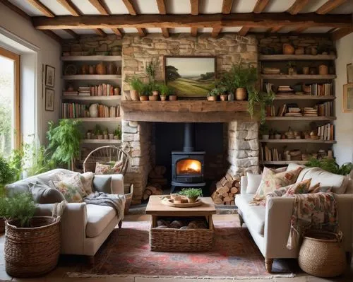 fireplace,fire place,sitting room,fireplaces,coziness,inglenook,coziest,country cottage,livingroom,cosier,living room,home interior,warm and cozy,wooden beams,family room,log fire,christmas fireplace,cozier,chimneypiece,overmantel,Illustration,Paper based,Paper Based 13