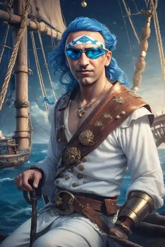 pirate,sea god,pirate treasure,bandana background,poseidon,god of the sea,saranka,piracy,nautical banner,pirates,nautical star,east indiaman,seafarer,christopher columbus,poseidon god face,el mar,male elf,neptune,delta sailor,conquistador,Photography,Realistic