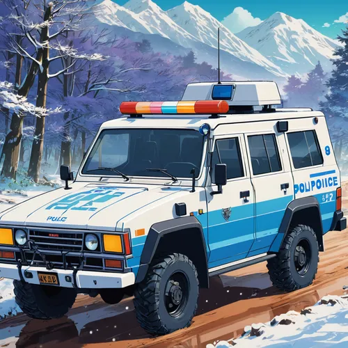 uaz patriot,uaz-452,uaz-469,kamaz,isuzu trooper,toyota land cruiser,police car,winter service,police van,patrol cars,mountain rescue,lada niva,isuzu,ambulance,mitsubishi delica,škoda yeti,snow scene,emergency ambulance,mitsubishi pajero,white fire truck,Illustration,Japanese style,Japanese Style 03